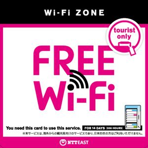 Дана послуга дозволяє іноземним мандрівникам отримати безкоштовний 14-денний доступ в Інтернет через Wi-Fi в багатьох місцях в східній і північній Японії